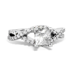 matching engagment rings - Diamond Twist 5mm Square Engagment 