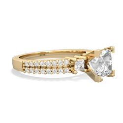 White Topaz Classic 6Mm Princess Engagement 14K Yellow Gold ring R26436SQ