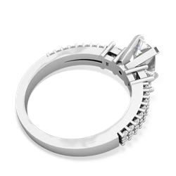 White Topaz Classic 7X5mm Emerald-Cut Engagement 14K White Gold ring R26437EM