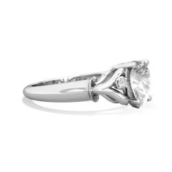 White Topaz Precious Pear 14K White Gold ring R0826