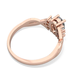 White Topaz Victorian Twist 14K Rose Gold ring R2497