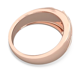 White Topaz Men's Streamline 14K Rose Gold ring R0460
