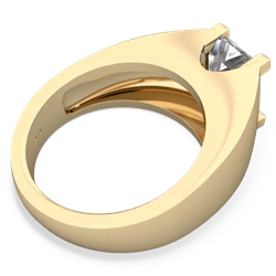 White Topaz Men's 14K Yellow Gold ring R1836