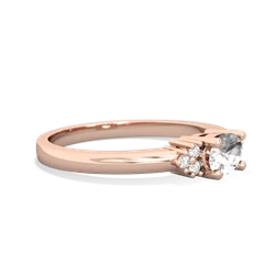 White Topaz Simply Elegant East-West 14K Rose Gold ring R2480
