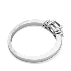 White Topaz Simply Elegant East-West 14K White Gold ring R2480