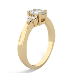 White Topaz Simply Elegant 14K Yellow Gold ring R2113