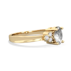 White Topaz Simply Elegant 14K Yellow Gold ring R2113