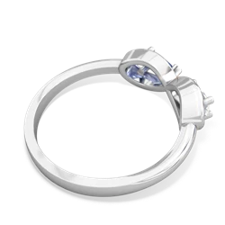 White Topaz Infinity 14K White Gold ring R5050