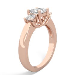 Peridot Three Stone Trellis 14K Rose Gold ring R4015