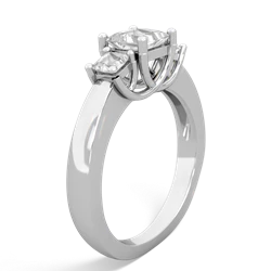 Onyx Three Stone Trellis 14K White Gold ring R4015