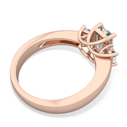 Sapphire Three Stone Emerald-Cut Trellis 14K Rose Gold ring R4021