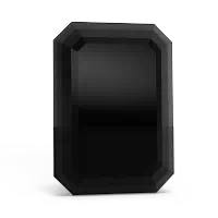 Emerald-Cut Black Onyx
