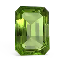 Emerald-Cut Peridot