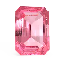 Emerald-Cut Lab Pink Sapphire