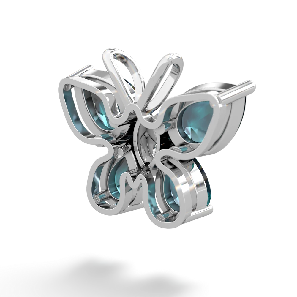 Alexandrite Butterfly 14K White Gold pendant P2215