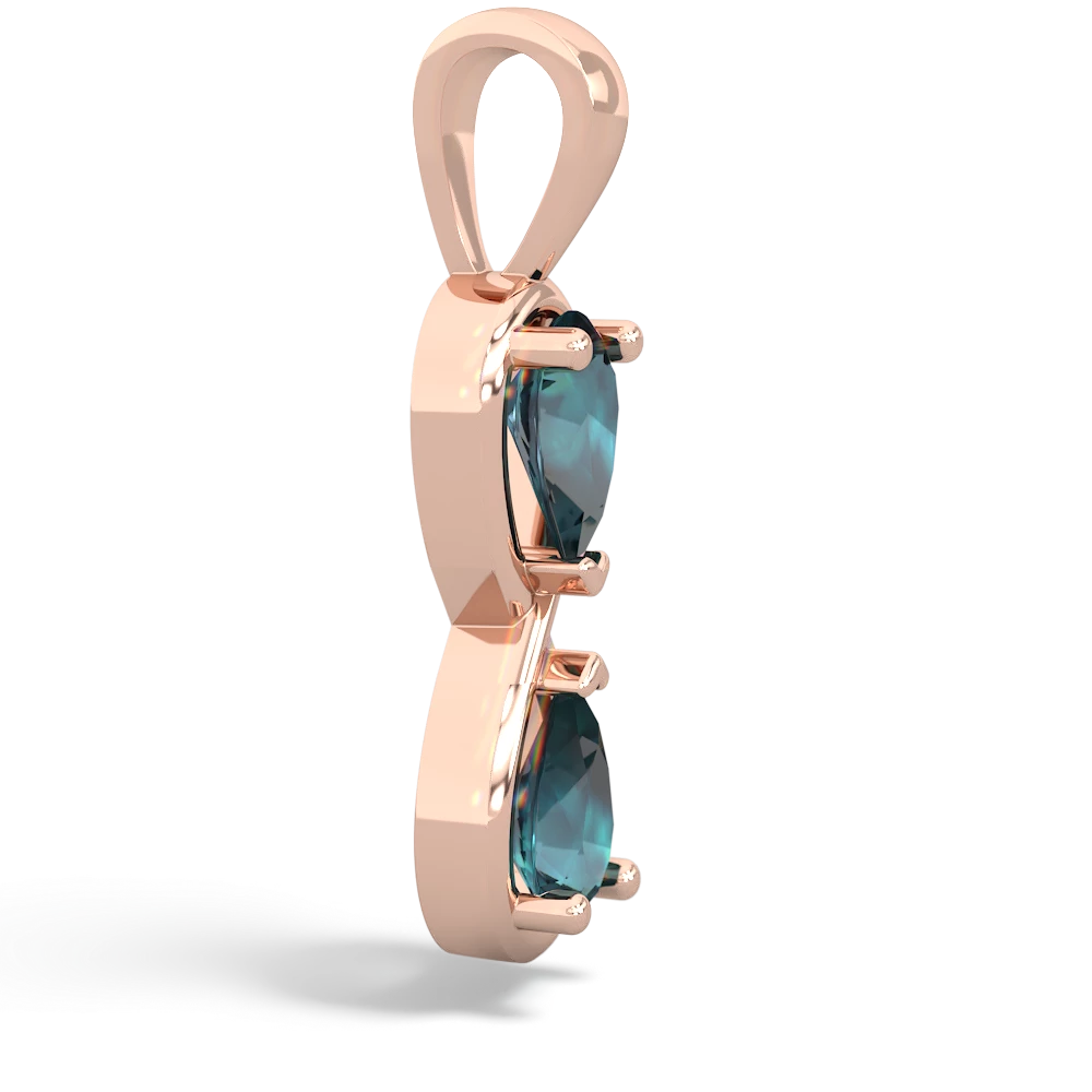 Alexandrite Infinity 14K Rose Gold pendant P5050