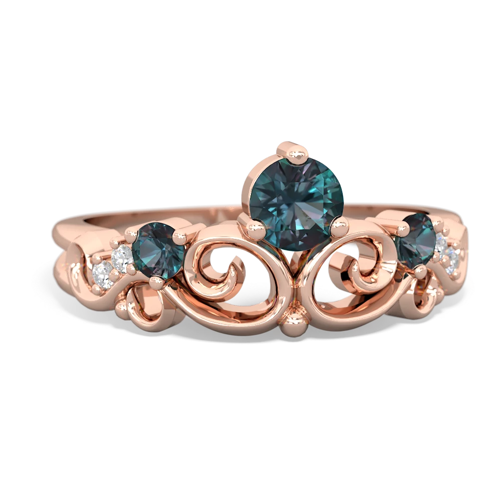 Emerald Crown Keepsake 14K Rose Gold ring R5740