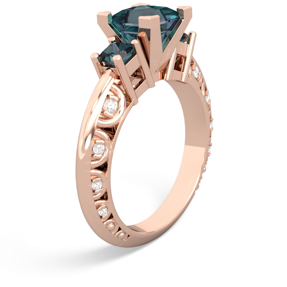 London Topaz Eternal Embrace Engagement 14K Rose Gold ring C2001