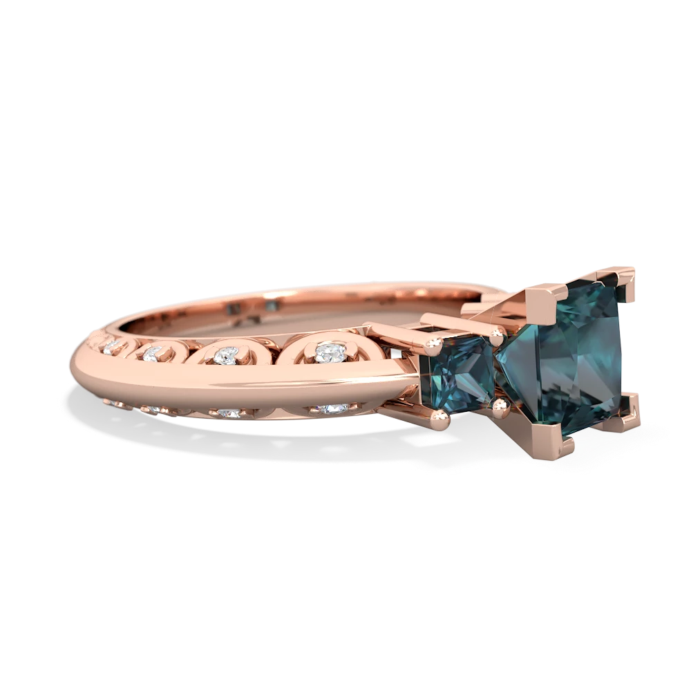 Onyx Eternal Embrace Engagement 14K Rose Gold ring C2001