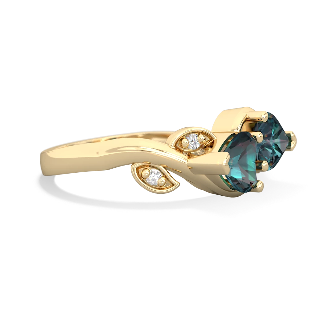 Alexandrite Floral Elegance 14K Yellow Gold ring R5790