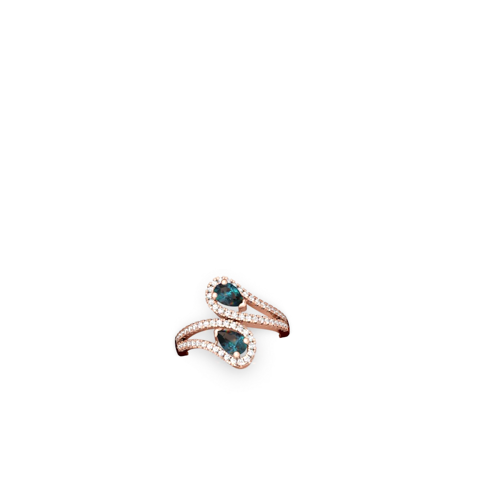 Alexandrite Diamond Dazzler 14K Rose Gold ring R3000