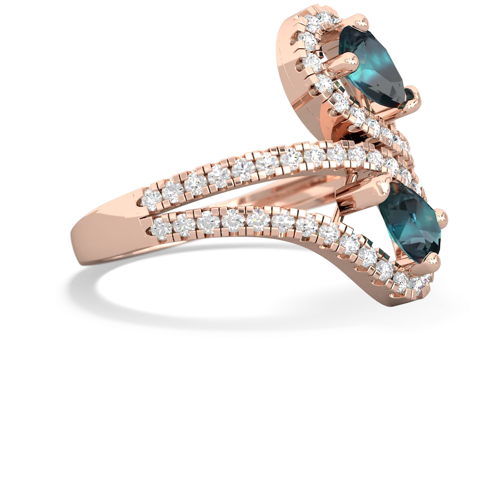 Alexandrite Diamond Dazzler 14K Rose Gold ring R3000