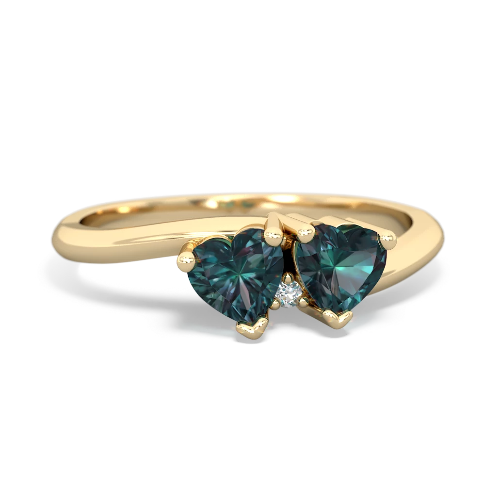 Alexandrite Sweethearts 14K Yellow Gold ring R5260