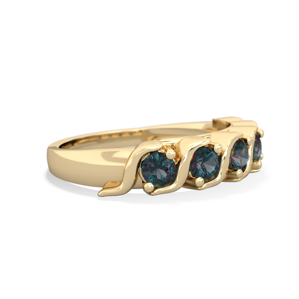 Alexandrite Anniversary Band 14K Yellow Gold ring R2089