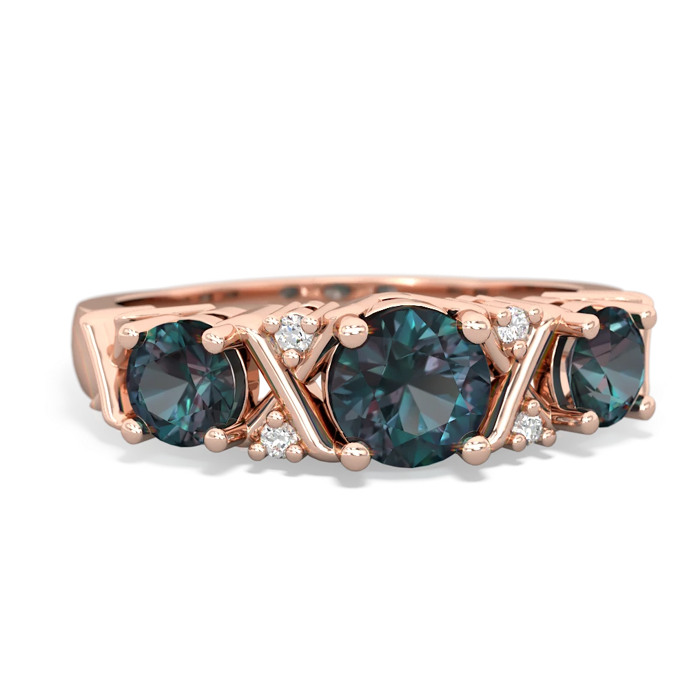 Blue Topaz Hugs And Kisses 14K Rose Gold ring R5016