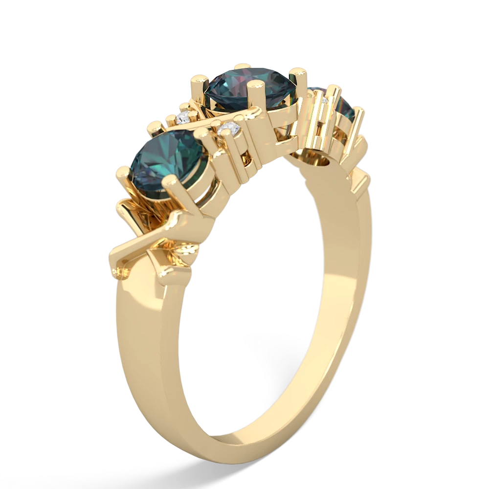 Turquoise Hugs And Kisses 14K Yellow Gold ring R5016