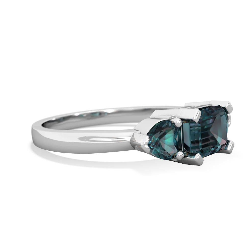 Opal Three Stone 14K White Gold ring R5235