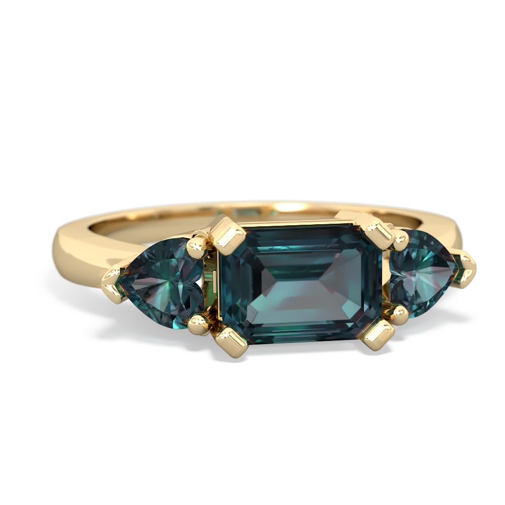 London Topaz Three Stone 14K Yellow Gold ring R5235