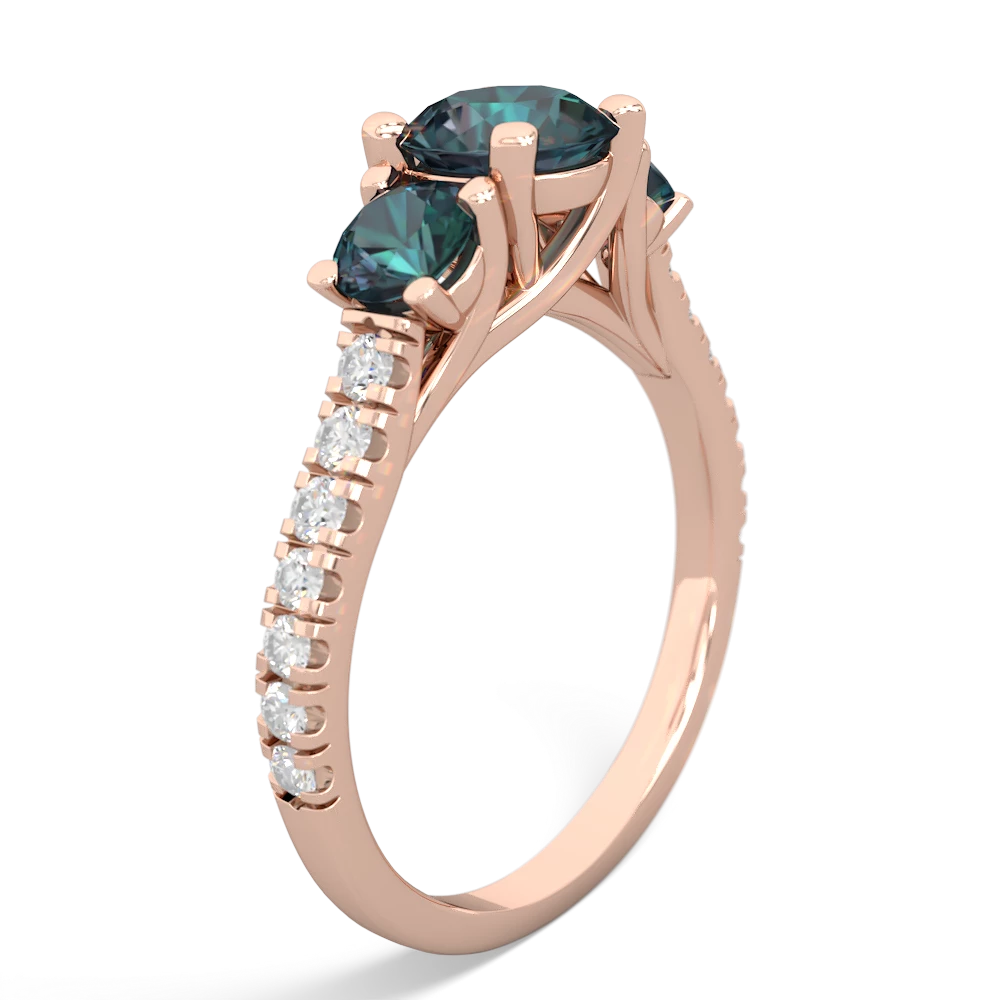 Lab Pink Sapphire Pave Trellis 14K Rose Gold ring R5500