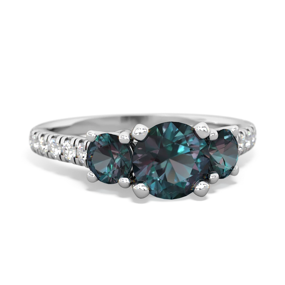 Jade Pave Trellis 14K White Gold ring R5500