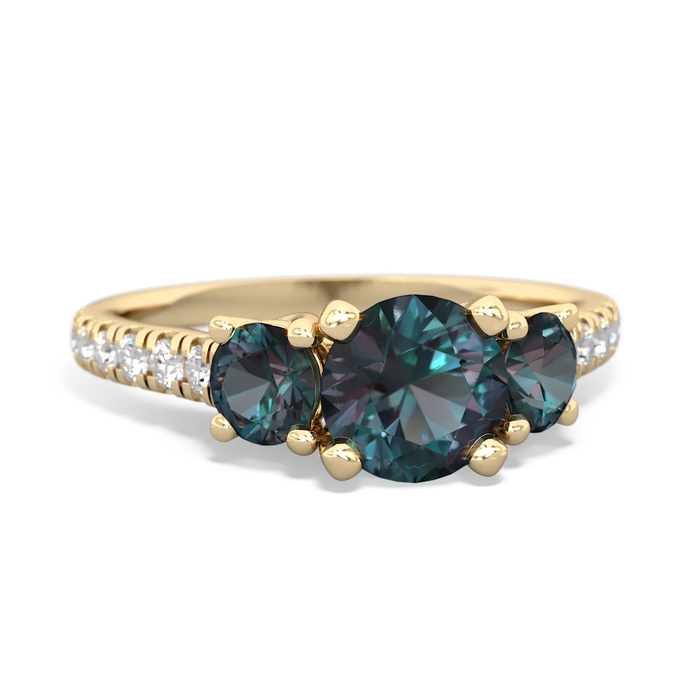 Opal Pave Trellis 14K Yellow Gold ring R5500