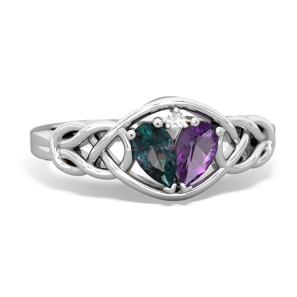 Art Deco 1.5CT Oval Cut Alexandrite Engagement Ring Marquise Moissanite  Amethyst Accent Stones