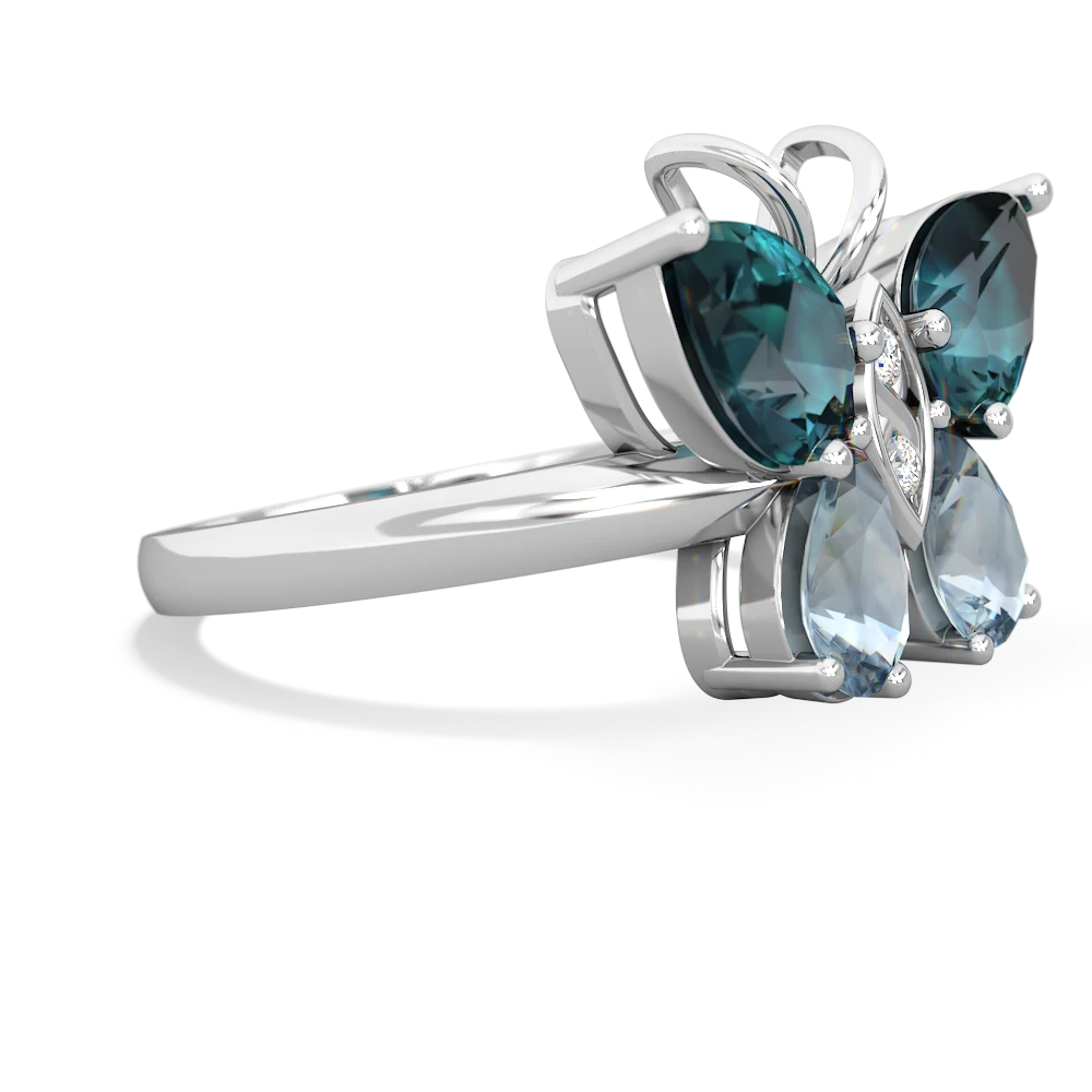 Alexandrite Butterfly 14K White Gold ring R2215