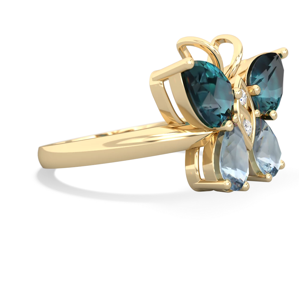 Alexandrite Butterfly 14K Yellow Gold ring R2215