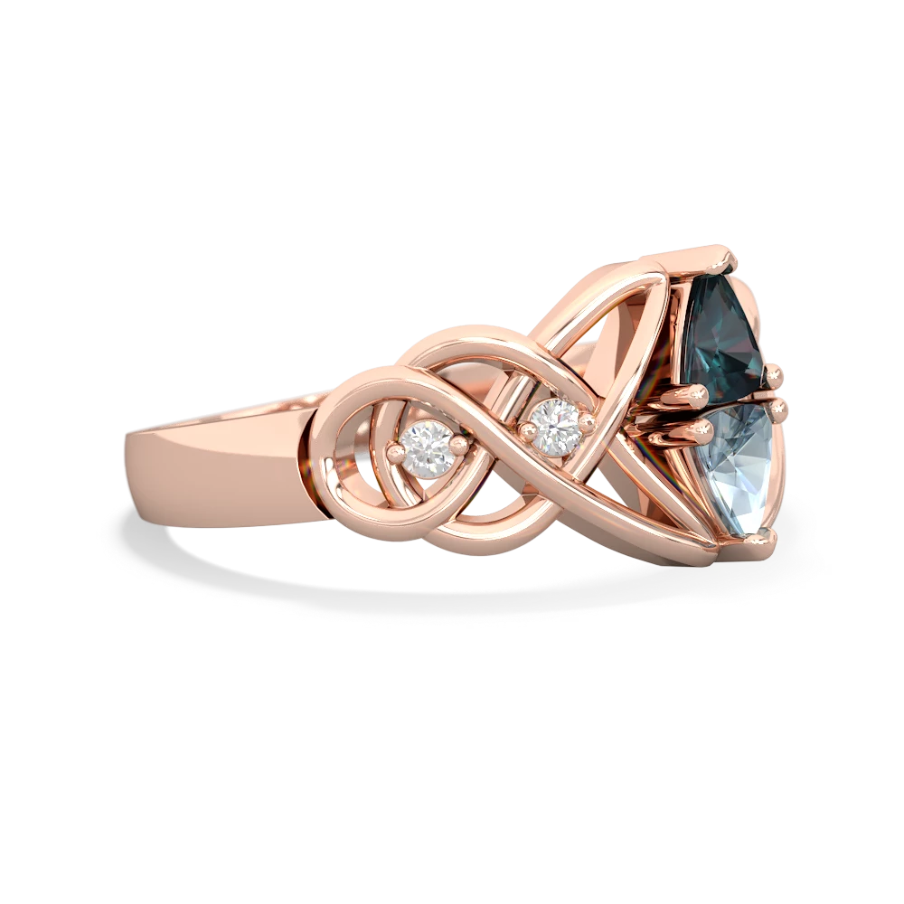 Alexandrite Keepsake Celtic Knot 14K Rose Gold ring R5300