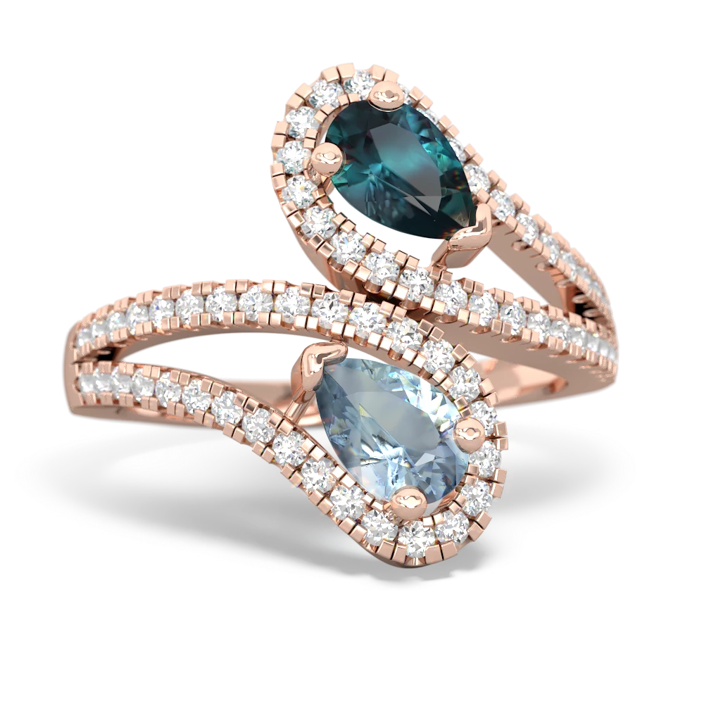 Alexandrite Diamond Dazzler 14K Rose Gold ring R3000