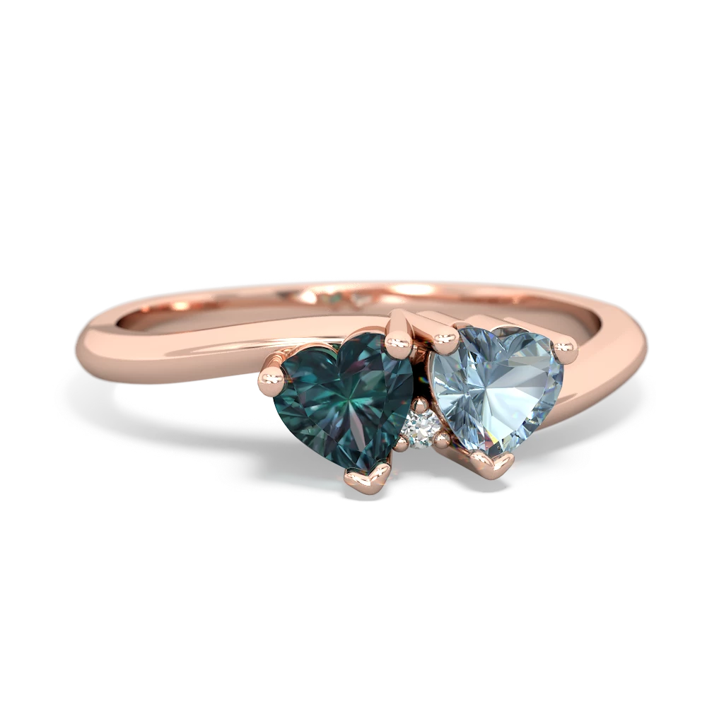 Alexandrite Sweethearts 14K Rose Gold ring R5260