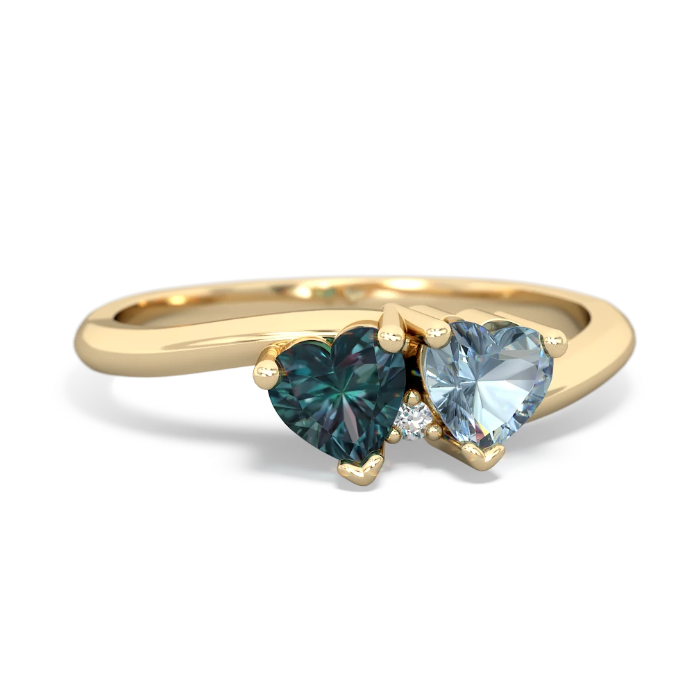 Alexandrite Sweethearts 14K Yellow Gold ring R5260