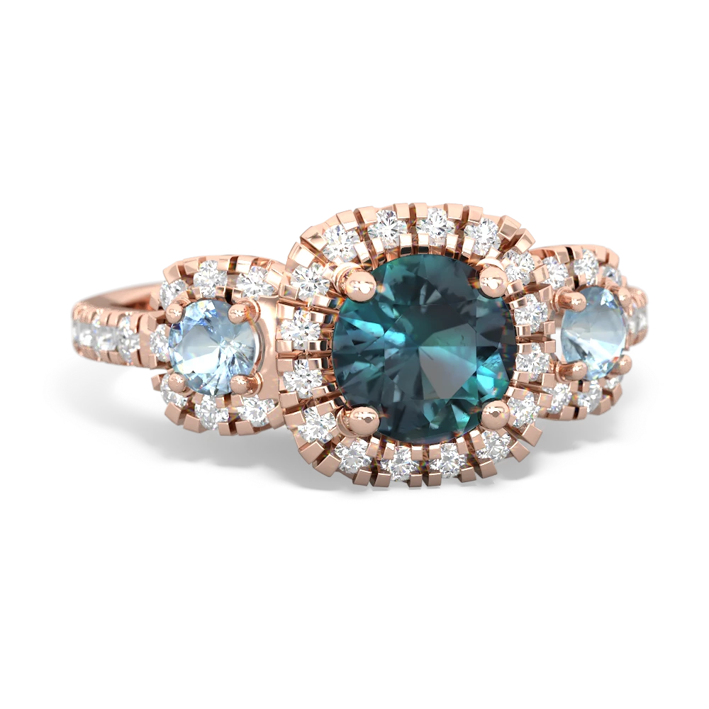 Alexandrite Regal Halo 14K Rose Gold ring R5350