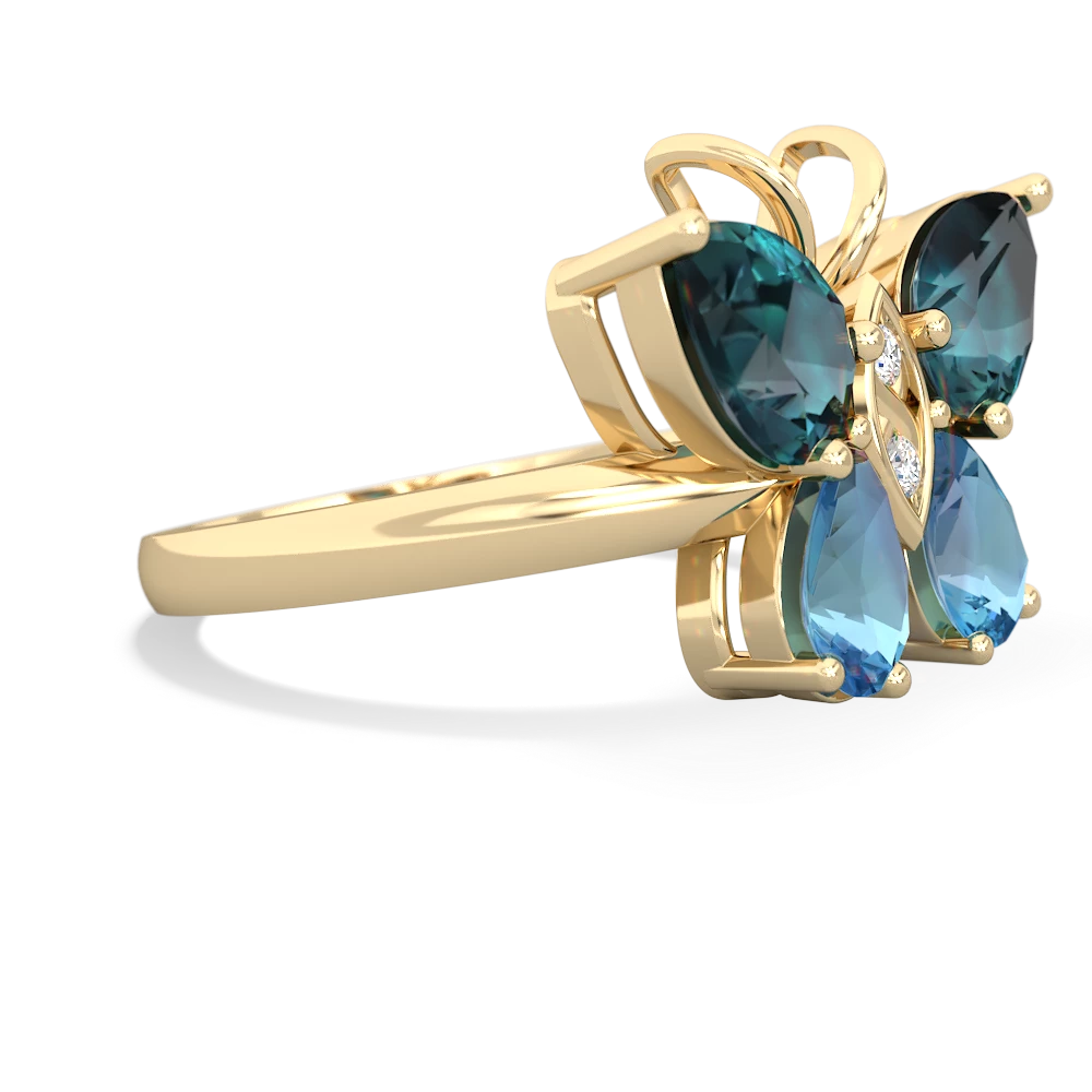 Alexandrite Butterfly 14K Yellow Gold ring R2215