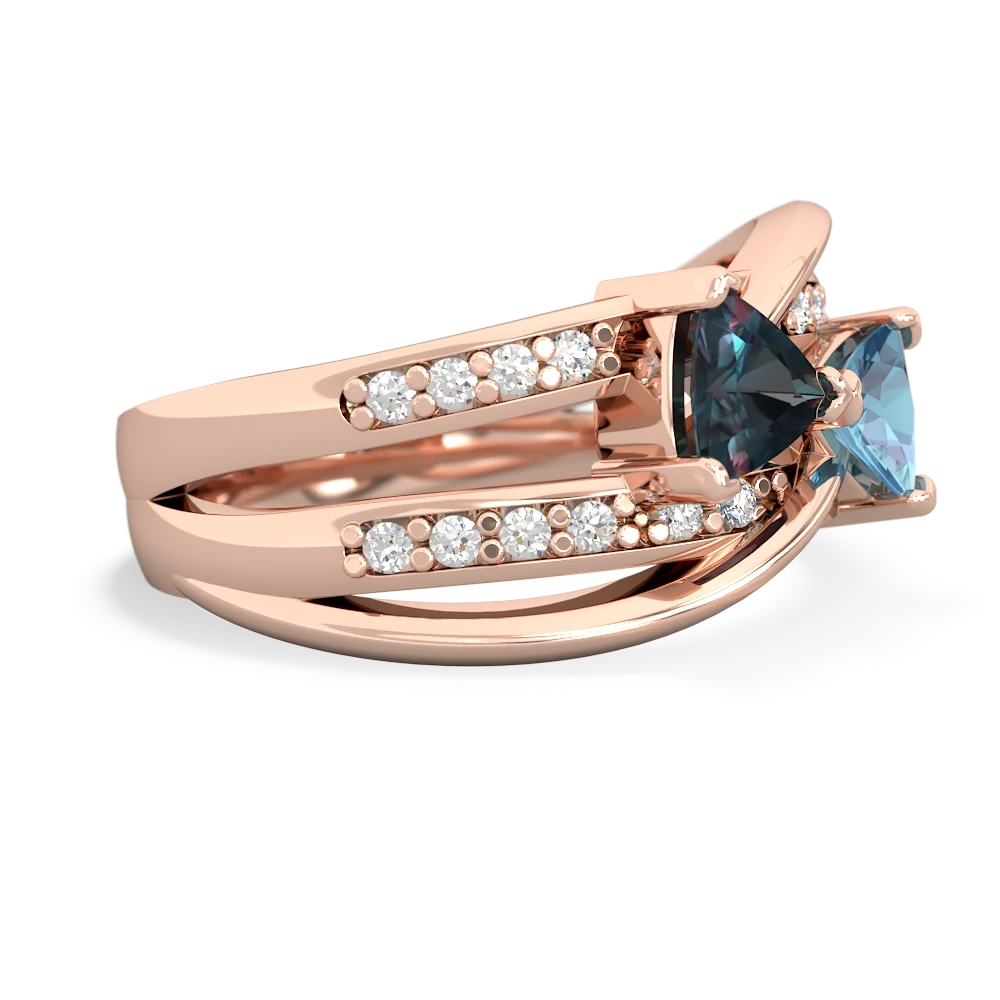 Alexandrite Bowtie 14K Rose Gold ring R2360