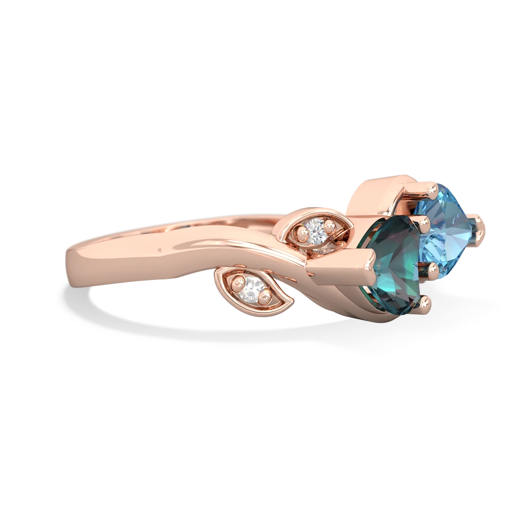 Alexandrite Floral Elegance 14K Rose Gold ring R5790