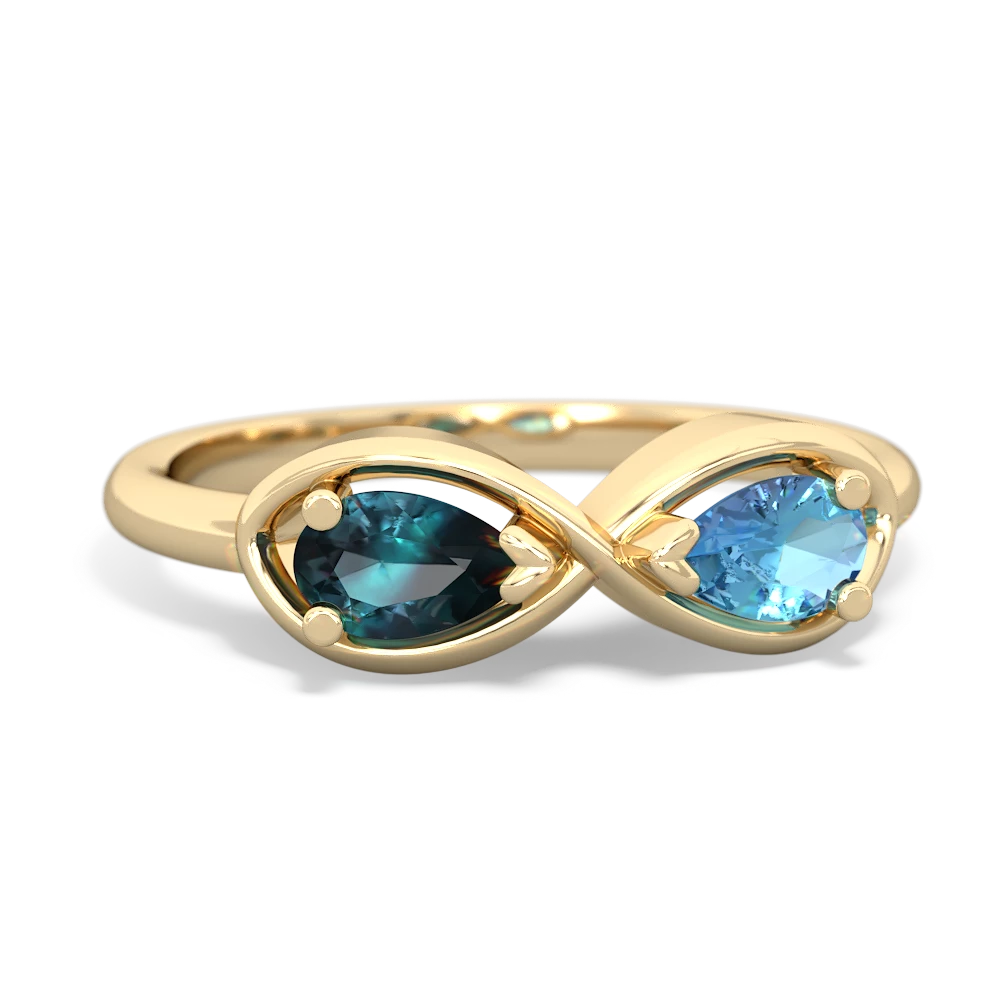 Blue topaz infinity ring discount