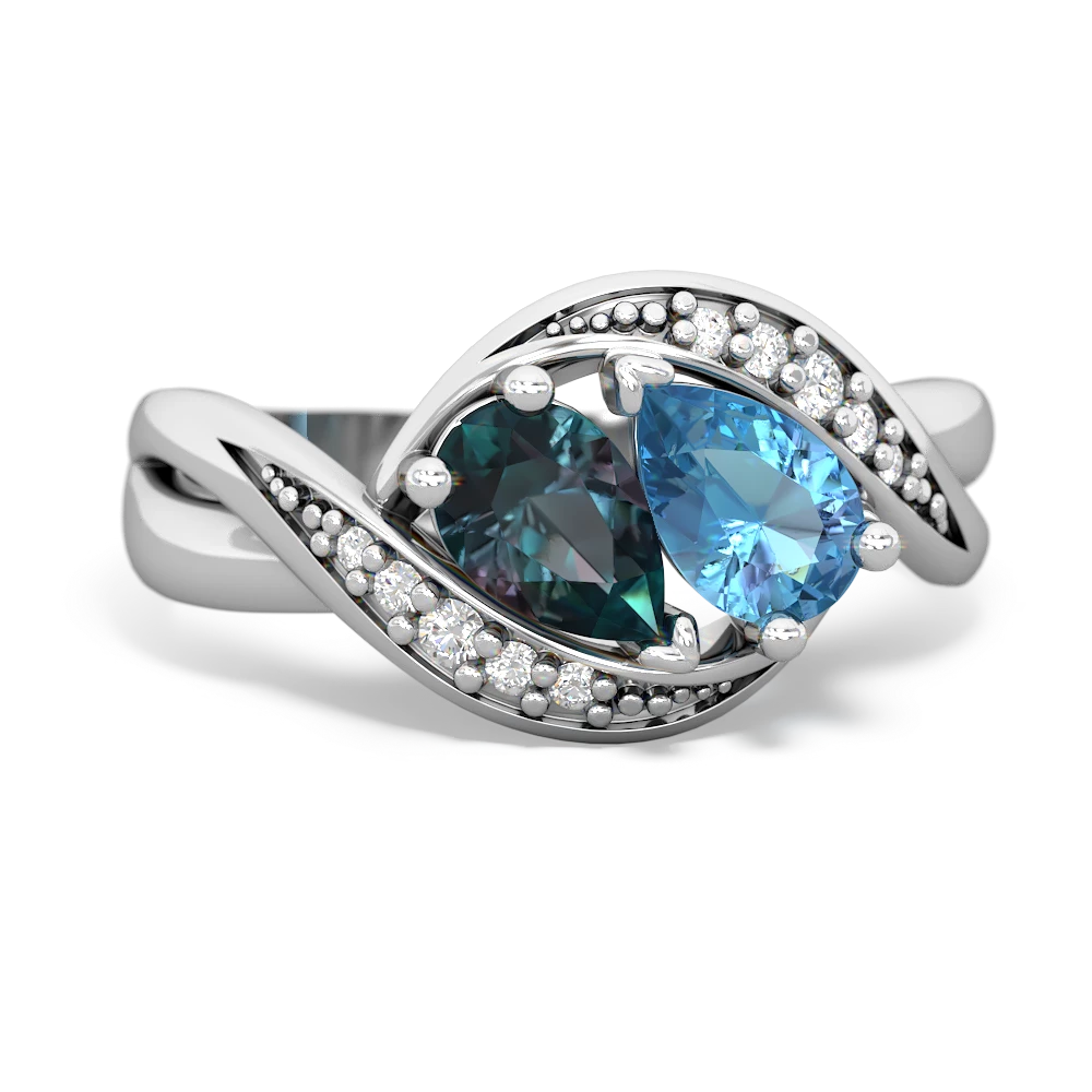 Alexandrite Summer Winds 14K White Gold ring R5342