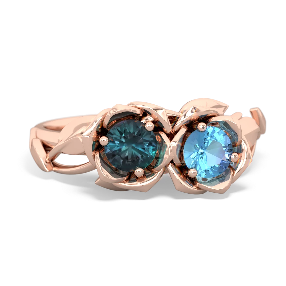 Alexandrite Rose Garden 14K Rose Gold ring R5510