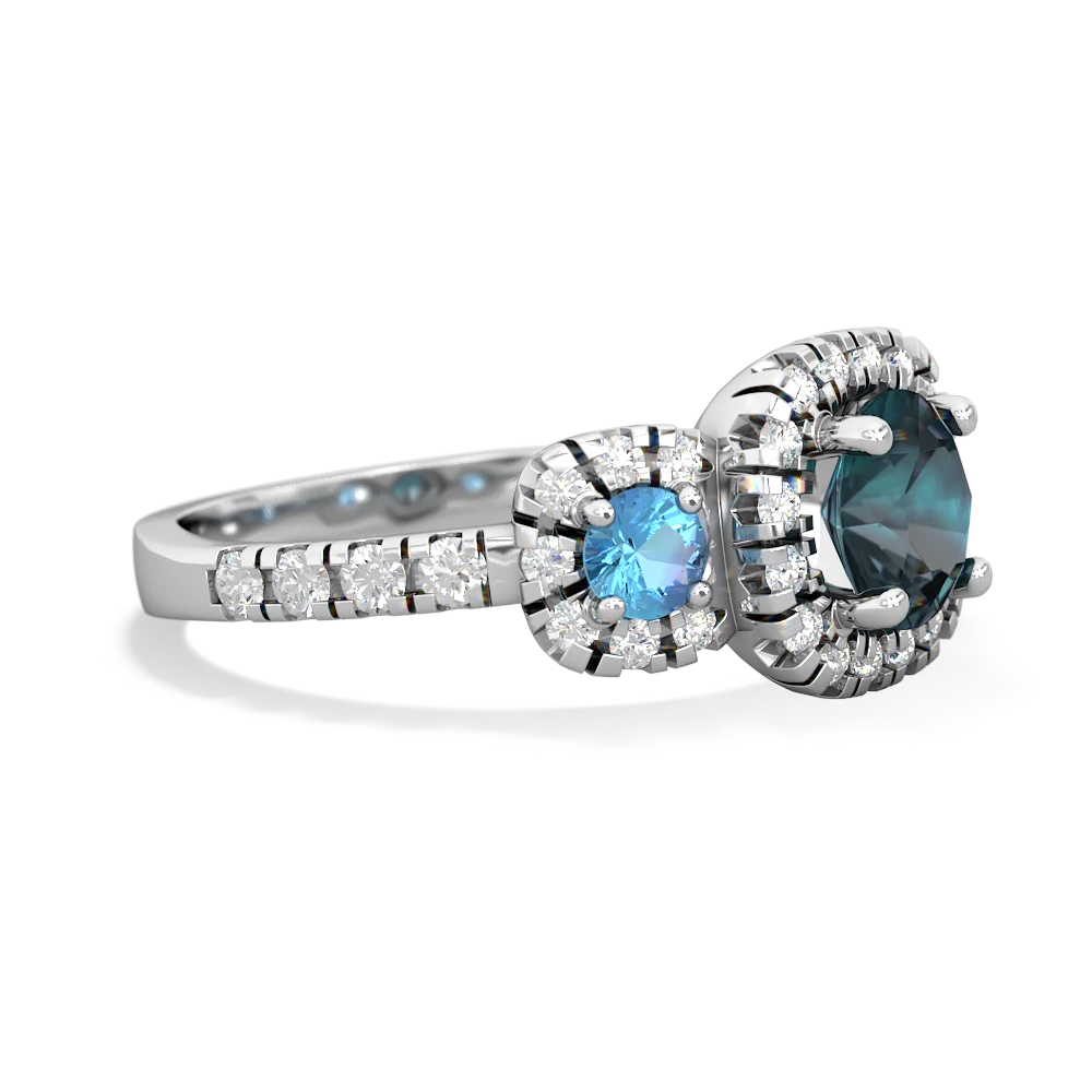 Alexandrite Regal Halo 14K White Gold ring R5350